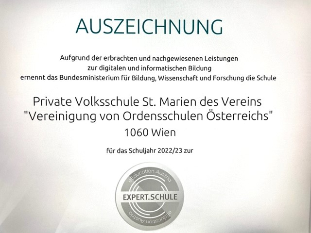 Auszeichnung Expert Schule